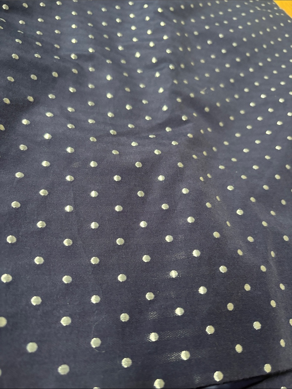 LOFT Navy Pencil Skirt with White Polka Dots - Picture 2 of 3